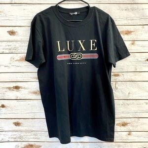 Boohoo Tall Fit Black Luxe Tee Shirt